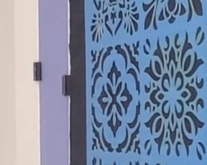 59x40cm, 1mm or 0.5mm thick, Leila Stencil, Reusable, DIY Home Decor, Paint or Plaster, Textured Wall Stencil