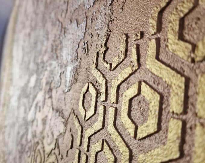 Linked Hexagons Repetitive Stencil, model 82*60cm / 1mm or 0.5mm thick