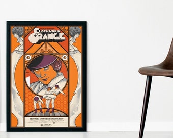 A Clockwork Orange, Film, Movie Poster, Canvas, Print, Art, Stanley Kubrick