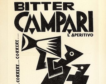 Vintage Advertising, Bitter Campari, Print, Poster, Canvas, Alcohol Advertising, Shipped from Australia
