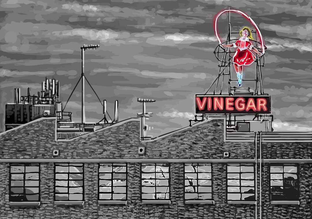 Skipping Girl Vinegar Melbourne Advertising Poster, Print, Wall Art