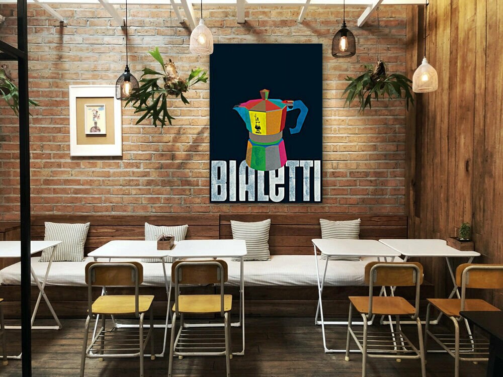 Bialetti Moka Pot Coffee Poster Print Wall Art Canvas Shipped From ...