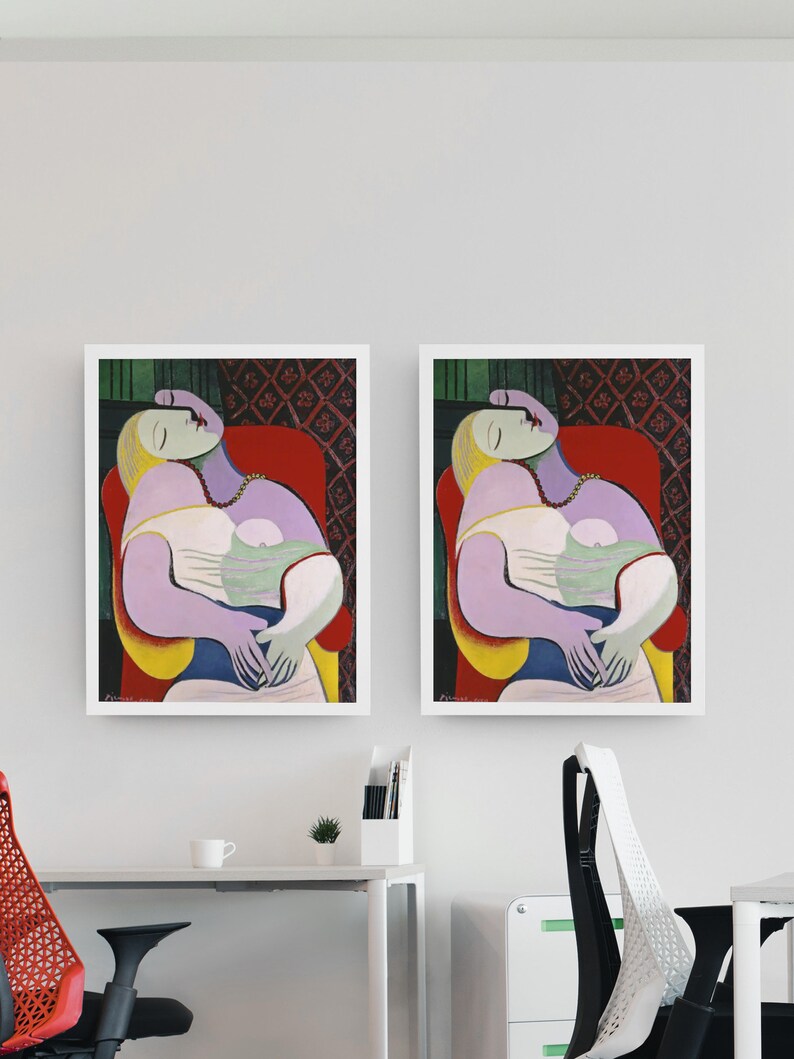 Pablo Picasso Le Rêve the Dream Poster Print Art Canvas - Etsy