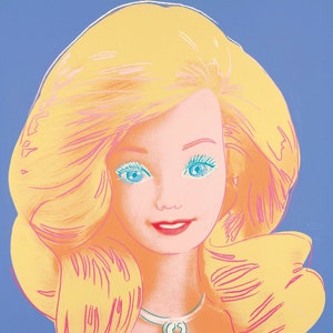 Andy Warhol Portrait of Billyboy Barbie Doll Poster Print Artwork Canvas Shipped from Australia Blue