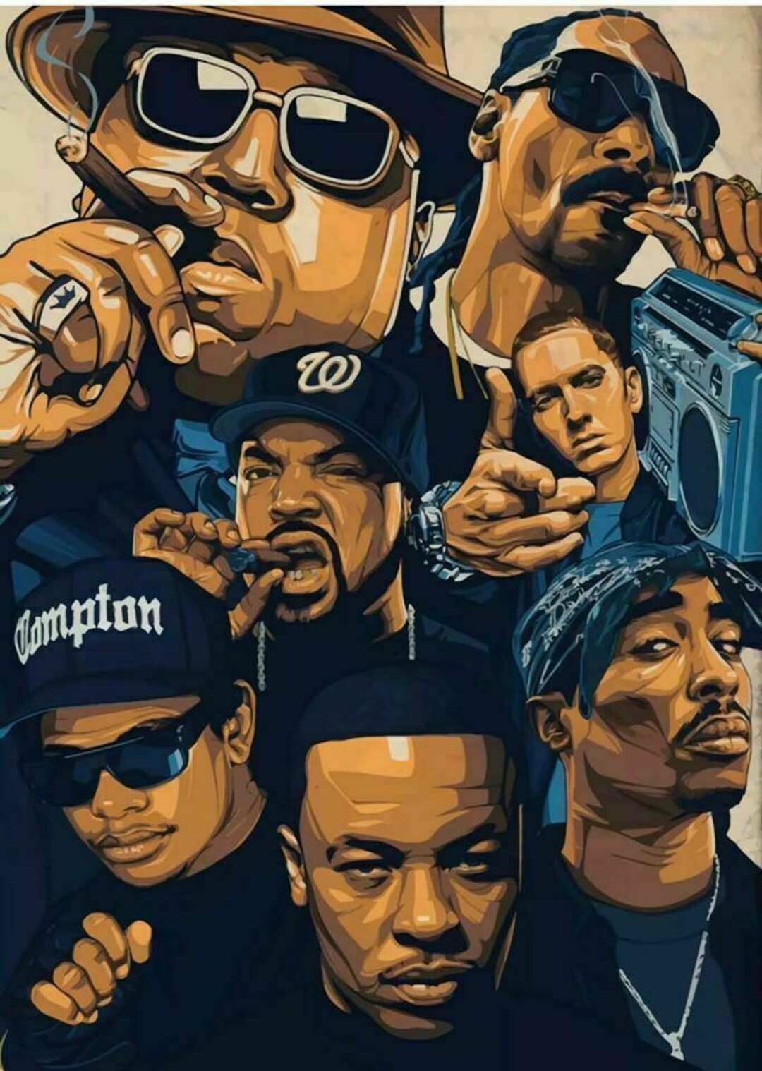Rap Gods Eminem Snoop Biggie Smalls Easye Ice Cube Dre Jay Z - Etsy UK