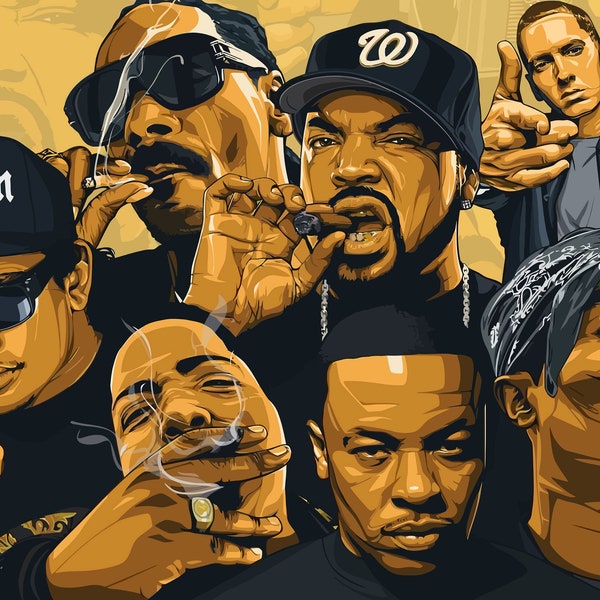 Snoop Poster Dogg Tupac Art Etsy