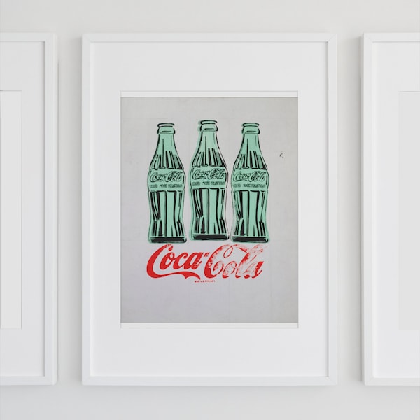 Andy Warhol, Coca Cola, Affiche publicitaire, Impression, Art, Toile, Coca vintage