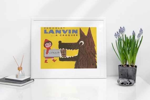 Herve Morvan Chocolat Lanvin Poster Print Wall Art Canvas Shipped