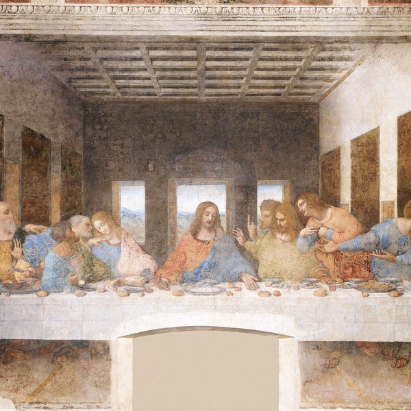 Leonardo Da Vinci Last Supper Print Etsy
