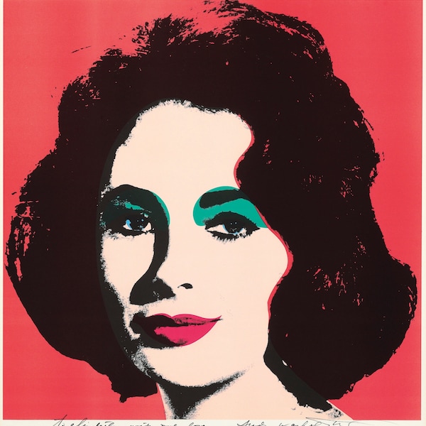 Andy Warhol, Elizabeth Taylor, Poster, Print, Artwork, Canvas, Shipped from Australia, Red