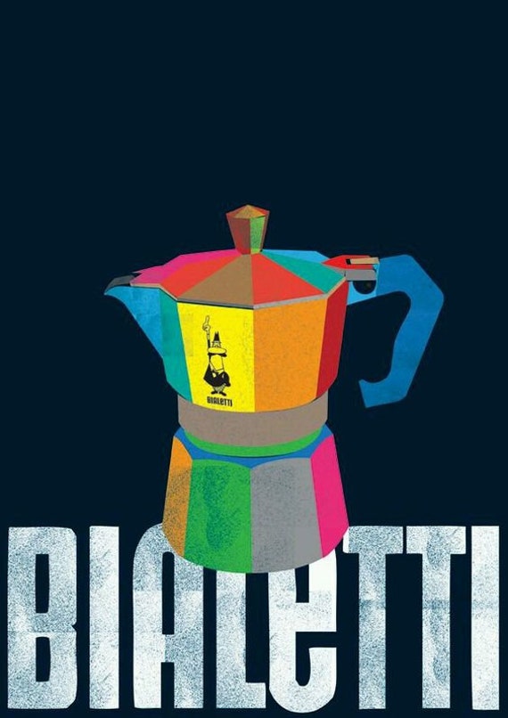 Bialetti Moka Pot Coffee Poster Print Wall Art Canvas Shipped | Etsy