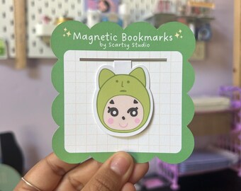 Sonny Angel Smiski Cat Magnetic Bookmark: Handmade Book Accessory