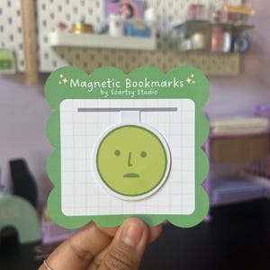 Smiski Magnetic Bookmark, Handmade Book Accessories for Novels, Cookbooks, Journals, and Planners