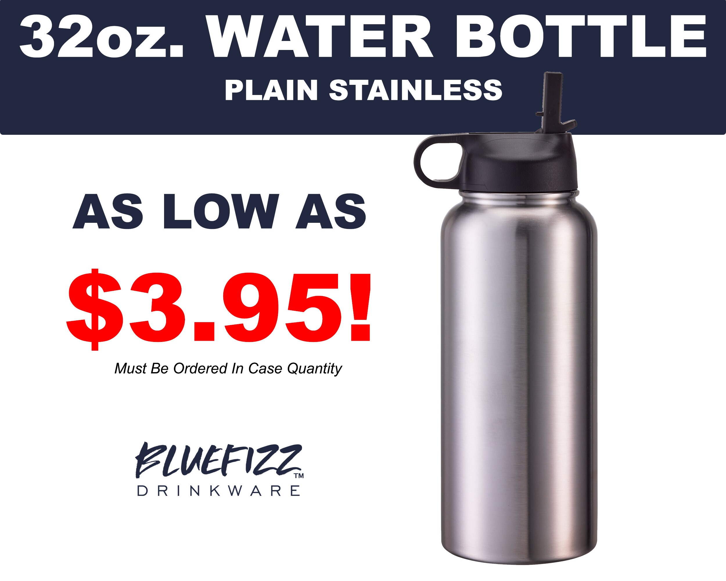 32 oz Stainless Steel Powder Coated Blank Insulated Sport Water