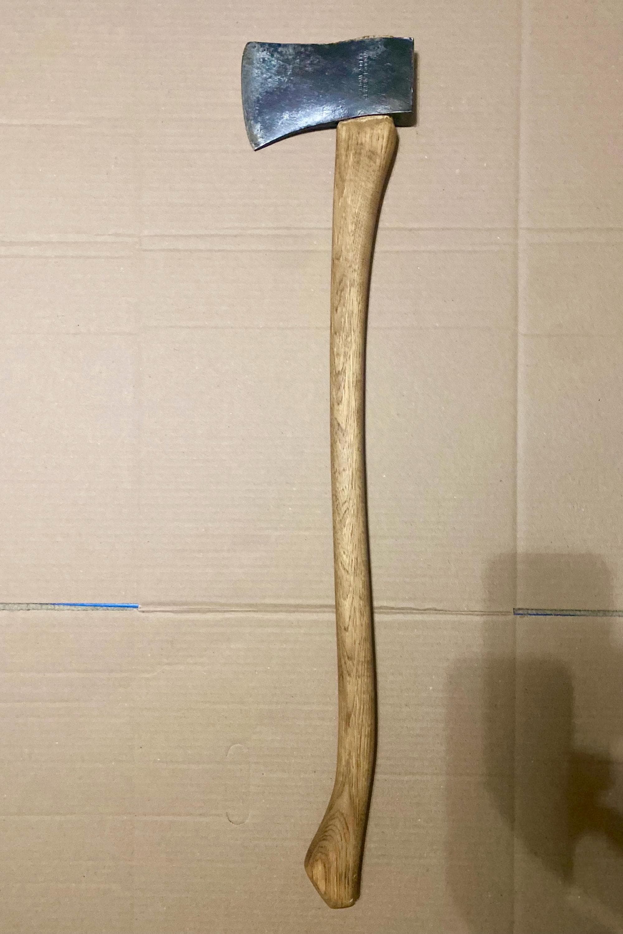 Vintage Kelly Works Woodslasher N.Y.C.R.R. on 36” Hickory Handle