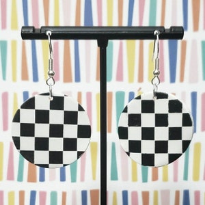 Checkered Pattern Earrings