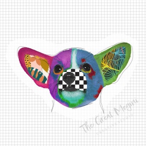 Corgi Puppy Collage Print