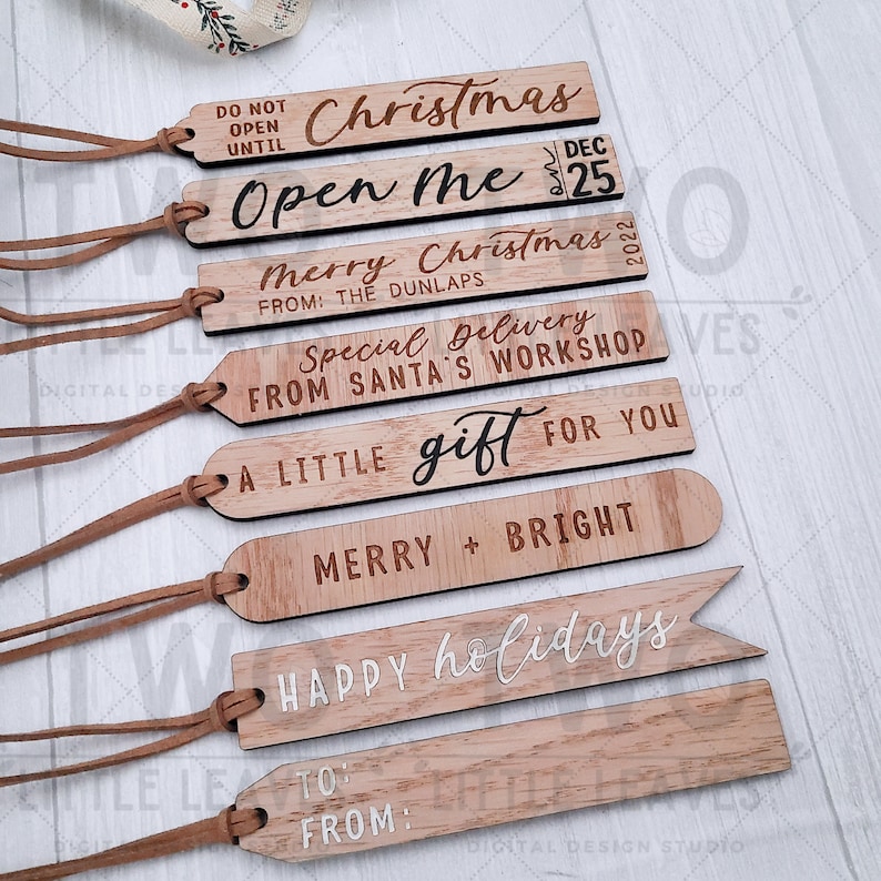 Christmas Stocking Tag SVG Gift Tag SVG Name Tags SVG - Etsy