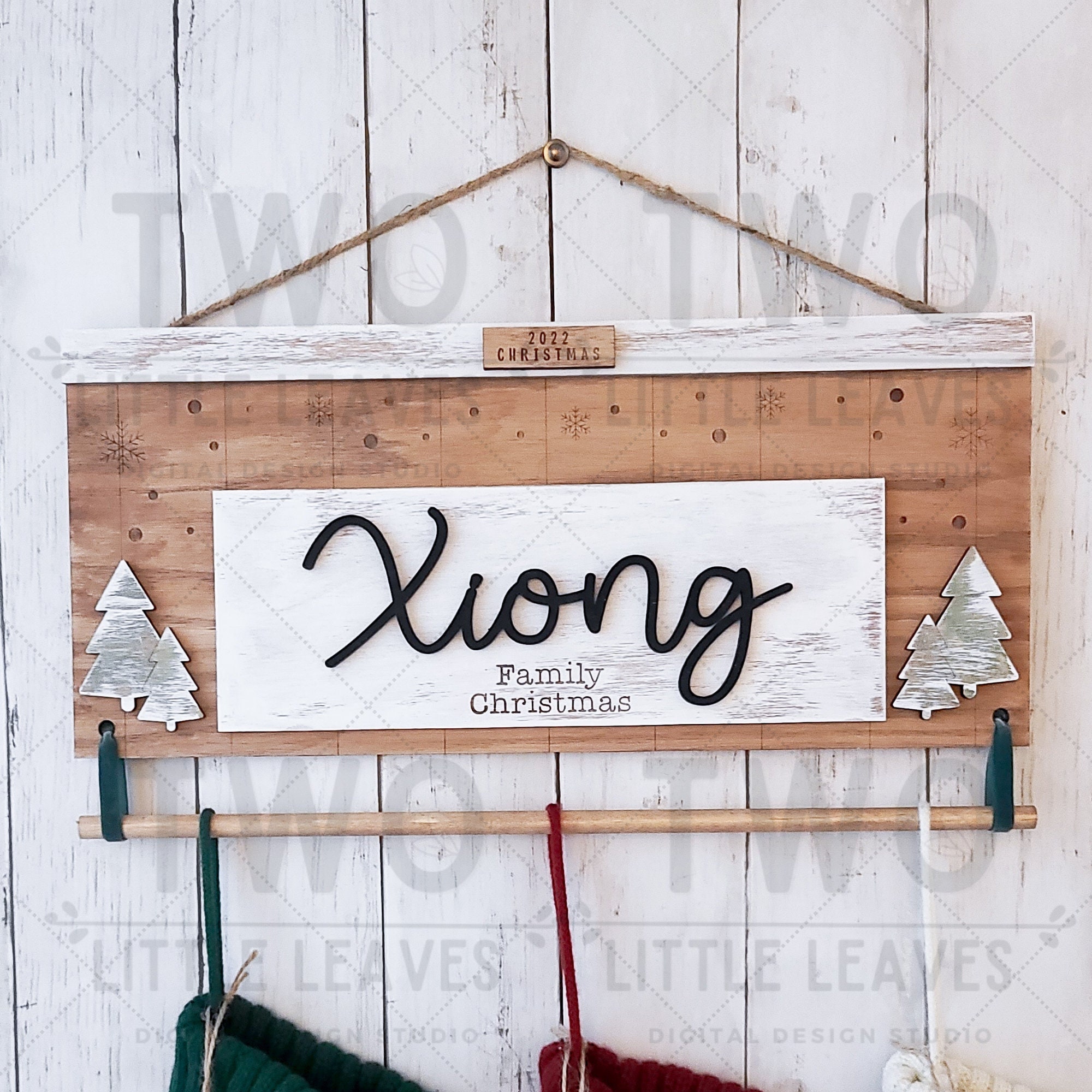 Personalized Family Stocking Holder Sign SVG Family Sign SVG Etsy