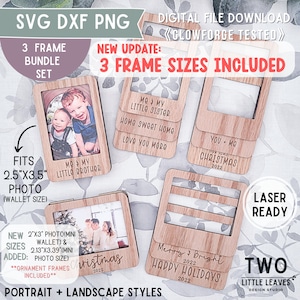 Photo Frame SVG| Wallet size frame| Magnet Frame svg| Photo gift| Personalized Frame| Glowforge SVG