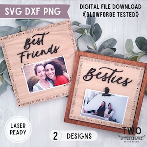 Freund Rahmen svg| Bester Freund Rahmen SVG | Besties Rahmen svg | Freundschaft svg| Holzrahmen svg| Glowforge Feile|