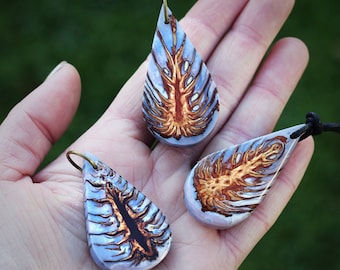 Pine cone in epoxy, unique pendant