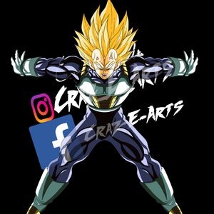 Vegeta Final Flash Metal Prints for Sale