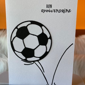 Carte de vœux fait main anniversaire foot