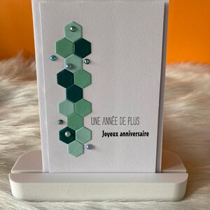 Carte anniversaire fait main Octogones