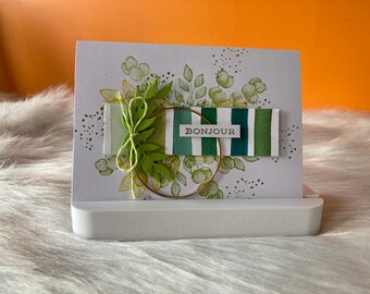 Carte Bonjour fait main