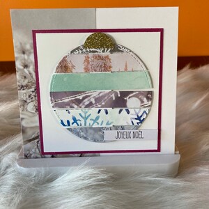 Carte de vœux fait main Boule de Noël
