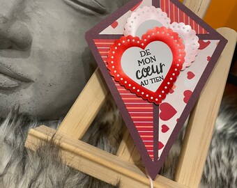 Handmade Greeting Card Colorful Kite