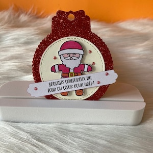 Étiquette pour cadeaux de noël fait main Père Noël