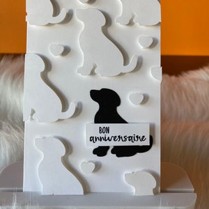 Handmade dog birthday greeting card