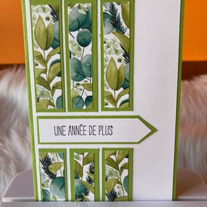 Carte de vœux fait main Anniversaire Émotions effeuillées