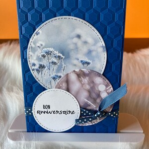Carte de vœux fait main anniversaire givré