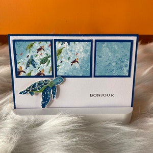 Carte de vœux fait main Tortues marines