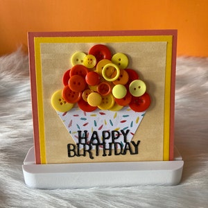 Carte de vœux fait main anniversaire gourmand