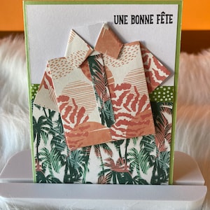 Carte de vœux fait main Chemise Origami