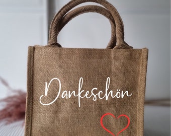 Jutetasche / Geschenketasche /Süßigkeitentasche / personalisierbar / hochwertige Geschenkverpackung