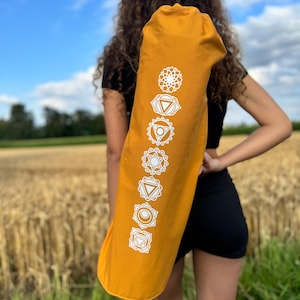 Yoga Sporttasche Yogamattentasche 100% Bio Baumwolltasche mit Wunschmotiv Bio-Baumwolle GOTS-zertifiziert