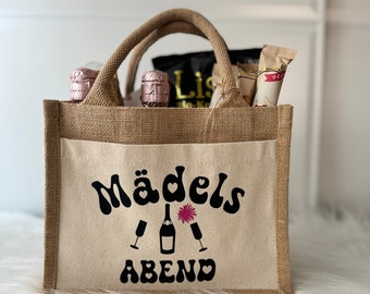 Mädelsabend Tasche / Sekttasche / Piccolo Bag / personalisierbar/ Geschenk für die Freundin/ Junggesellenabend / Geburtstagsgeschenk