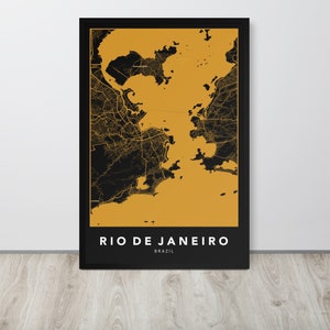 Rio De Janeiro Map, Rio De Janeiro Map Print, Minimalist, , Brazil, Home, Map Poster, Wall Decor, Custom And Personalized Gift