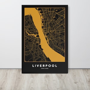 Liverpool Map, Liverpool City Map Print, Minimaliste, , Angleterre, Royaume-Uni, Accueil, Affiche de carte, Décoration murale, Cadeau personnalisé et personnalisé