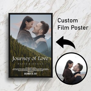 Custom Film Poster, Personalized Film Poster, Movie Poster, Wedding gift, Valentines Gift, Anniversary Gift idea, Digital birthday poster