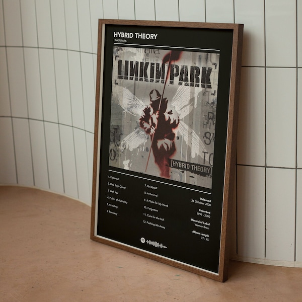 Linkin Park / Grupo de música rock alternativo / Cartel de música / Teoría híbrida / Cartel de álbum / Impresión de arte de pared de música