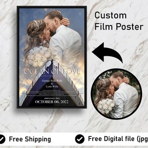 Individuelles Filmplakat, personalisiertes Filmplakat, Filmplakat, Hochzeitsgeschenk, Valentinstagsgeschenk, Jahrestagsgeschenkidee, Geburtstagsgeschenkidee
