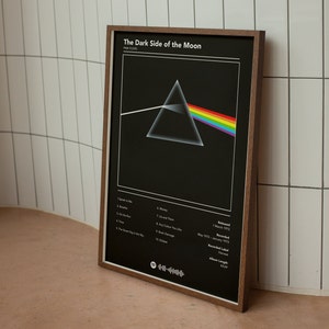 Pink Floyd | Groupe de musique rock | Affiche musicale | Le sombre Sise De La Lune | Affiche de l’album | Musique murale Tirage d’art