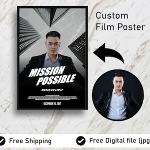 Individuelles Filmplakat, personalisiertes Filmplakat, Filmplakat, Hochzeit, Paargeschenk, Jahrestagsgeschenkidee, Geburtstagsgeschenkidee