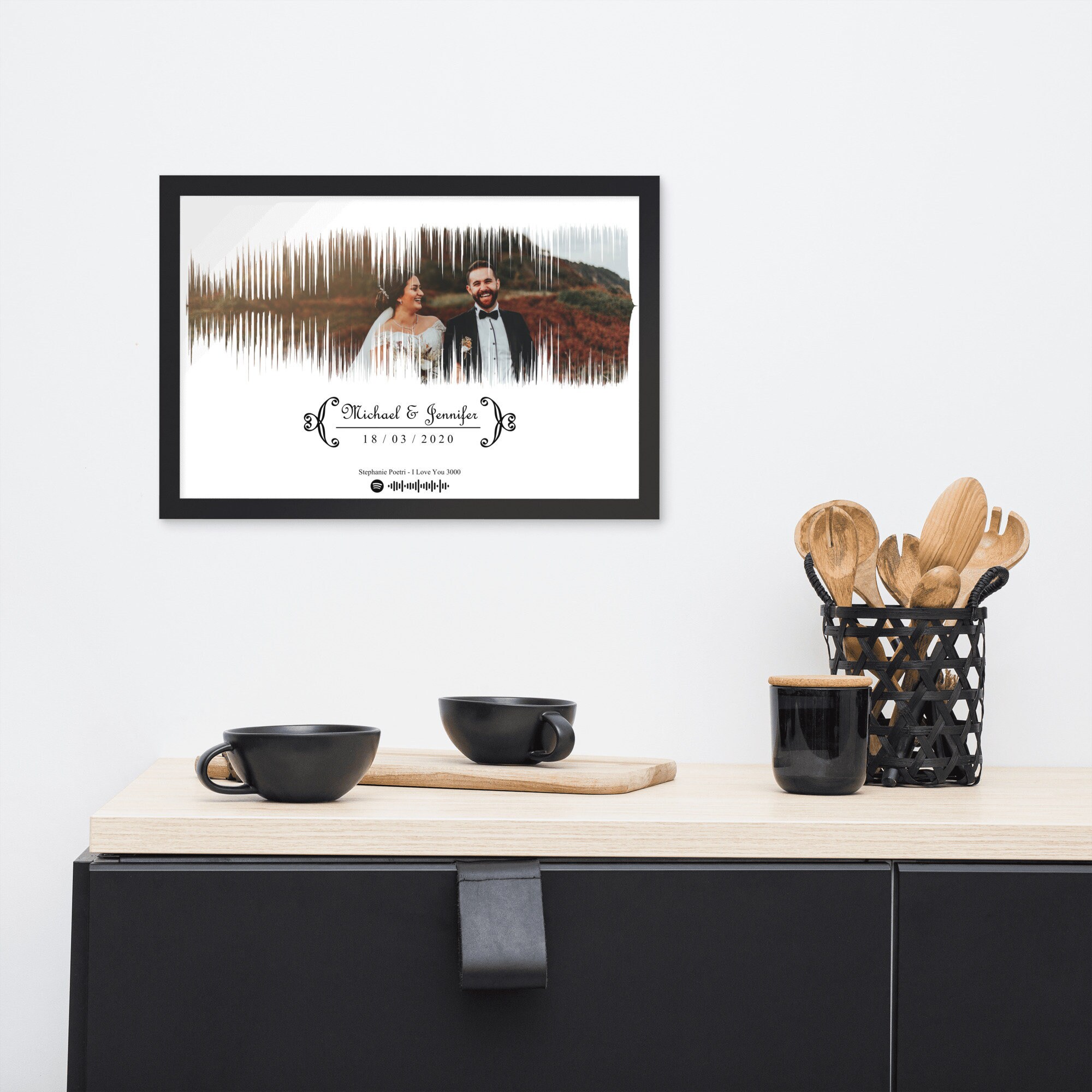 Custom Soundwave Print With Qr Code Soundwave Art Picture 1 - Etsy Ireland